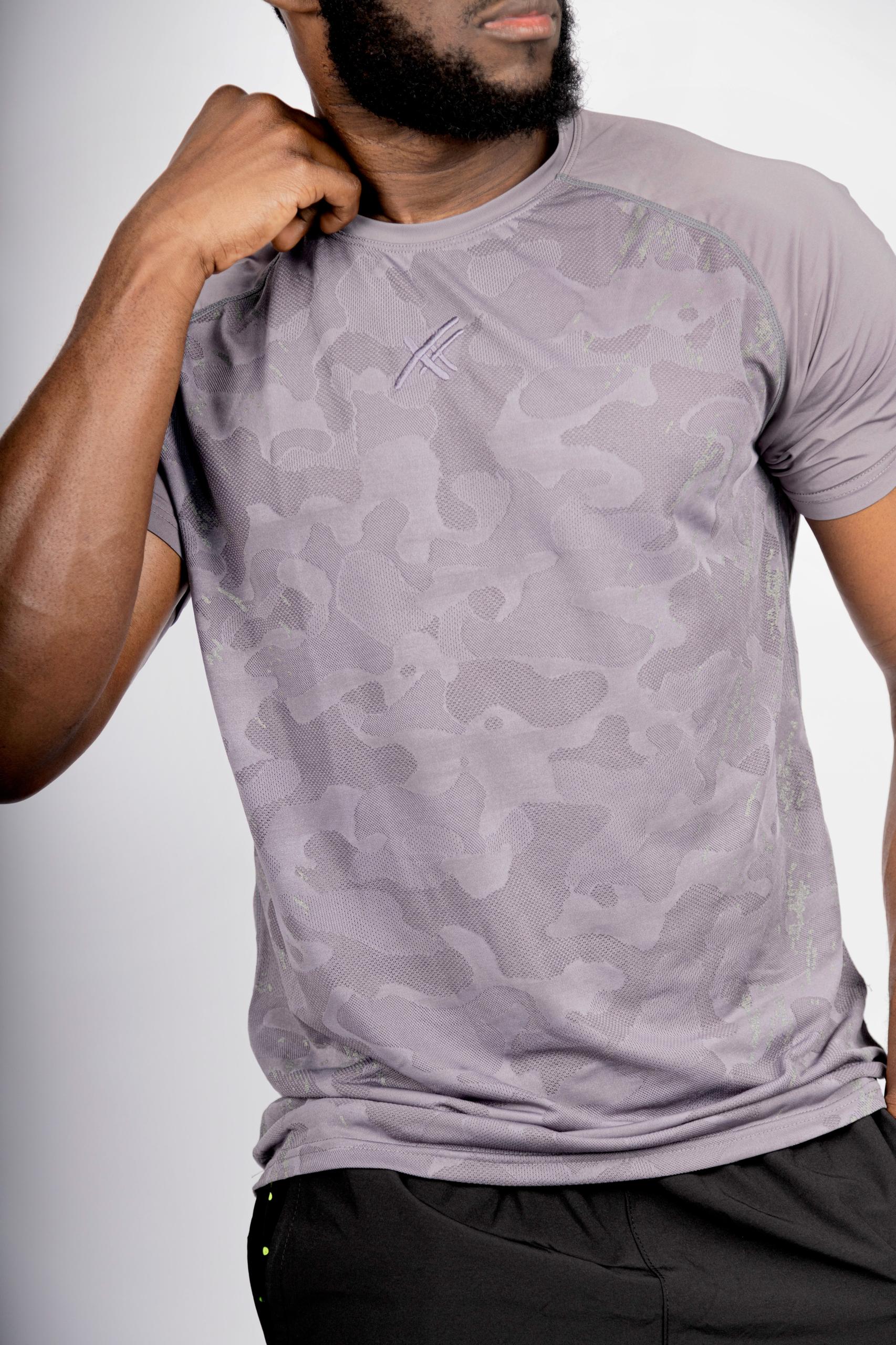 Flexx Camo Performance T-Shirt - Grey